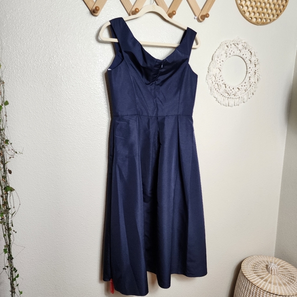 Jenny Packham Off-The-Shoulder Midi Dress In Midnight Style JP1018 Size 12 NWT - Picture 5 of 9